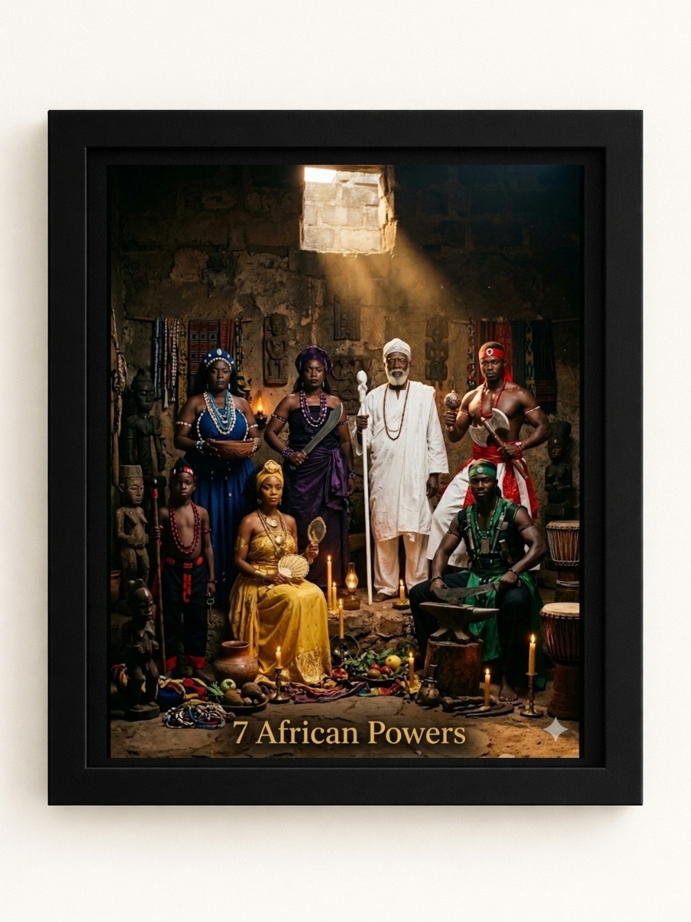 7 African Powers Framed 8x10 Art Print
